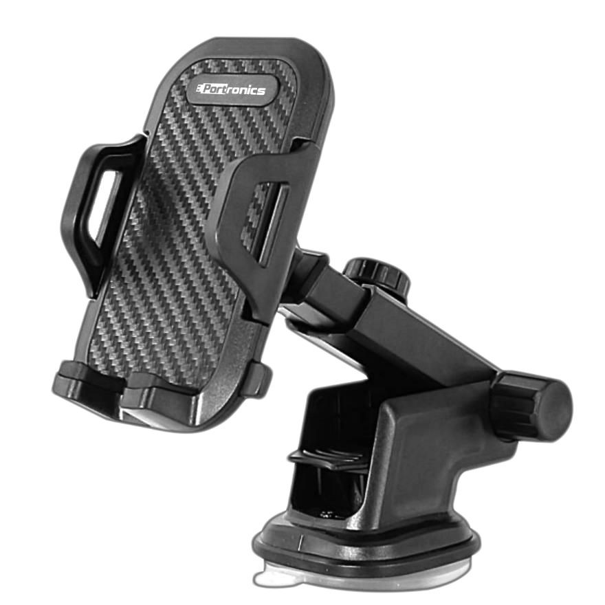 Portronics Clamp M POR-116 Car Mobile Holder (Black)